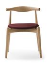 CH20 Elbow Chair, Soaped oak, Leather burgundy