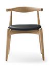 CH20 Elbow Chair, Soaped oak, Leather anthracite