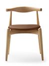 CH20 Elbow Chair, Lacquered oak, Leather cognac