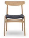 CH23 Dining Chair, Oiled oak, Black mesh