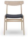 CH23 Dining Chair, Soaped oak, Black mesh