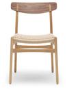 CH23 Dining Chair, Oiled oak/walnut, Nature mesh