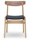 CH23 Dining Chair, Oiled oak/walnut, Black mesh