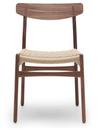 CH23 Dining Chair, Oiled walnut, Nature mesh