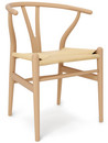 CH24 Wishbone Chair, Soaped beech, Nature mesh