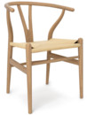 CH24 Wishbone Chair, Soaped oak, Nature mesh