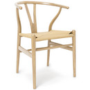 CH24 Wishbone Chair, Lacquered oak, Nature mesh
