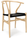 CH24 Wishbone Chair, Oiled ash, Black mesh