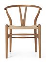 CH24 Wishbone Chair, Oiled teak, Nature mesh