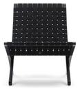 MG501 Cuba Chair, Black lacquered oak, Black belts