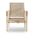 KK47000 Safari Chair, Ash (light), Natural canvas, With cushion