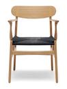 CH26 Dining Chair, Oiled oak, Black