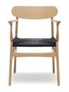 CH26 Dining Chair, Soaped oak, Black