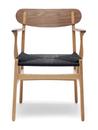 CH26 Dining Chair, Oiled oak/walnut, Black