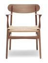 CH26 Dining Chair, Lacquered walnut, Natural