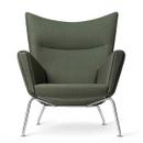 CH445 Wing Chair, Passion - green, Without footstool
