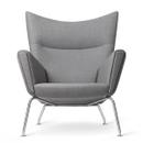 CH445 Wing Chair, Passion - dark grey, Without footstool