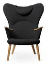CH78 Mama Bear Chair, Fiord anthracite (191), Oiled oak, With neck pillow