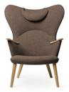 CH78 Mama Bear Chair, Fiord brown (271), Soaped oak, With neck pillow