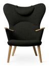 CH78 Mama Bear Chair, Fiord dark green (991), Oiled oak, With neck pillow