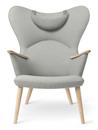 CH78 Mama Bear Chair, Passion - light grey, Soaped oak, With neck pillow