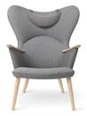 CH78 Mama Bear Chair, Passion - dark grey, Soaped oak, With neck pillow