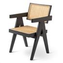 Capitol Complex Chair, Oak stained black, With armrests