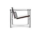 1 Fauteuil dossier basculant, Chrome-plated, Butt leather, black