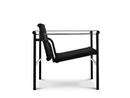 1 Fauteuil dossier basculant, Matt black lacqured, Black hide