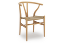 CH24 Wishbone Chair, Lacquered oak, Nature mesh