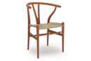 CH24 Wishbone Chair, Oiled mahogany, Nature mesh