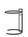 Adjustable Table E 1027 Black Version, Smoked glass grey