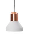 Bell Light, Copper, White opaline glass, H 23 x ø 35 cm