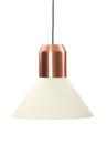 Bell Light, Copper, White fabric, H 22 x ø 45 cm