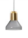 Bell Light, Brass, Grey crystal glass, H 23 x ø 35 cm