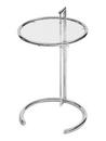 Adjustable Table E 1027, Crystal glass clear