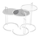 Adjustable Table E 1027 Replacement Glass, Smoked glass grey