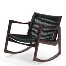 Euvira Rocking Chair, Brown stained oak, Black