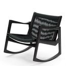 Euvira Rocking Chair, Black stained oak, Black