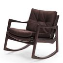 Euvira Rocking Chair Soft, Brown stained oak, Classic leather chocolate