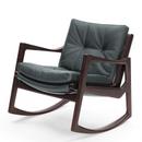 Euvira Rocking Chair Soft, Brown stained oak, Classic leather grey