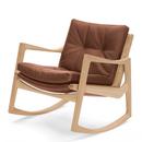 Euvira Rocking Chair Soft, Oak, Classic leather cognac