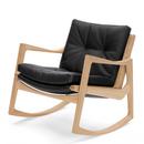 Euvira Rocking Chair Soft, Oak, Classic leather black