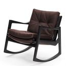 Euvira Rocking Chair Soft, Black stained oak, Classic leather chocolate