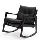 Euvira Rocking Chair Soft, Black stained oak, Classic leather black