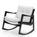 Euvira Rocking Chair Soft, Black stained oak, Classic leather white