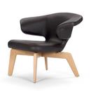 Munich Lounge Chair, Classic Leather chocolate, Oak