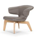 Munich Lounge Chair, Classic Leather grey, Oak