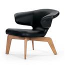Munich Lounge Chair, Classic Leather black, Walnut