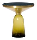 Bell Side Table, Brass with clear varnish, Topaz yellow